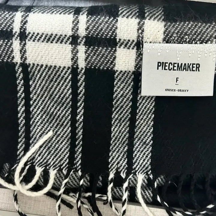 [BUNJANG] PieceMaker Check Blend Scarf Black / 새상품) 피스메이커 체크 블렌드 머플러 목도리 블랙