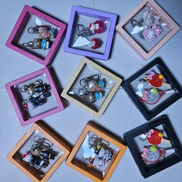[BUNJANG] Hello Kitty Mini Figure Keyring Set / 미니미 헬로키티 키링 장식용 케이스 키티갓챠