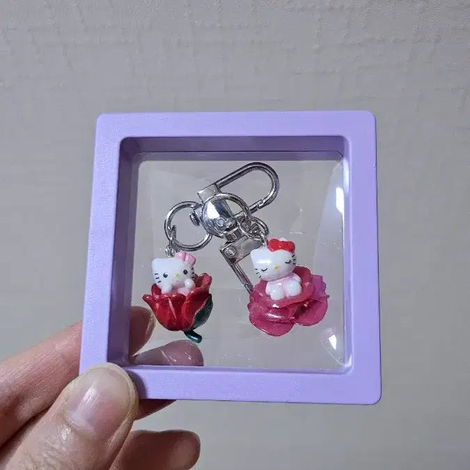 [BUNJANG] Hello Kitty Mini Figure Keyring Set / 미니미 헬로키티 키링 장식용 케이스 키티갓챠