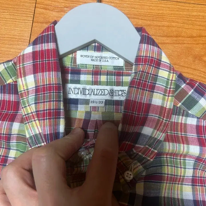 [BUNJANG] Individualized Madras Check Shirt / 인디비주얼라이즈드 셔츠 마드라스 체크 셔츠 15.5-33 (100)