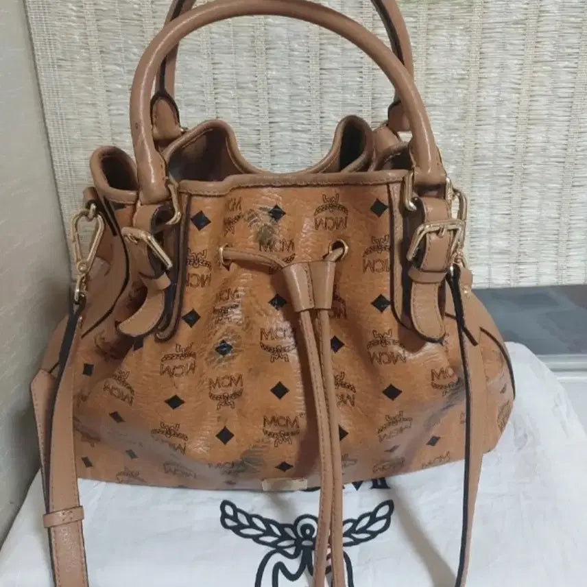 [BUNJANG] MCM Tote Bag Brown/Beige Set / 2종일괄)MCM 가방 브라운 / 베이지 토트백