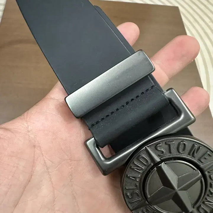 [BUNJANG] Stone Island Compass Logo Belt Black / 스톤아일랜드 컴퍼스 로고 벨트 블랙 stone island belt