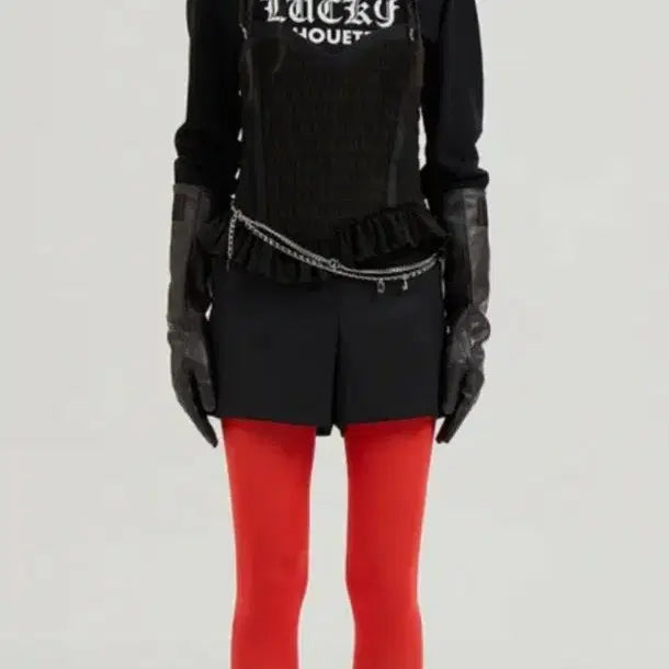 [BUNJANG] Lucky Chouette Shirred Long Sleeve T-shirt / 럭키슈에뜨 셔링 티셔츠