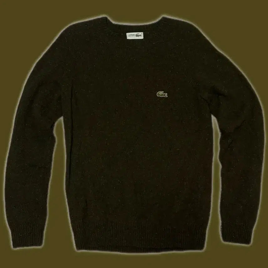 [BUNJANG] Lacoste Japan Nepps Wool Knit Khaki / 라코스테 재팬 네프사 울 니트 카키