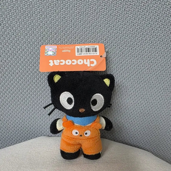 [BUNJANG] Sanrio Kuromi Overalls Plush Keychain 10cm / 정품)산리오 쿠로미 멜빵 인형 키링 10cm 새상품