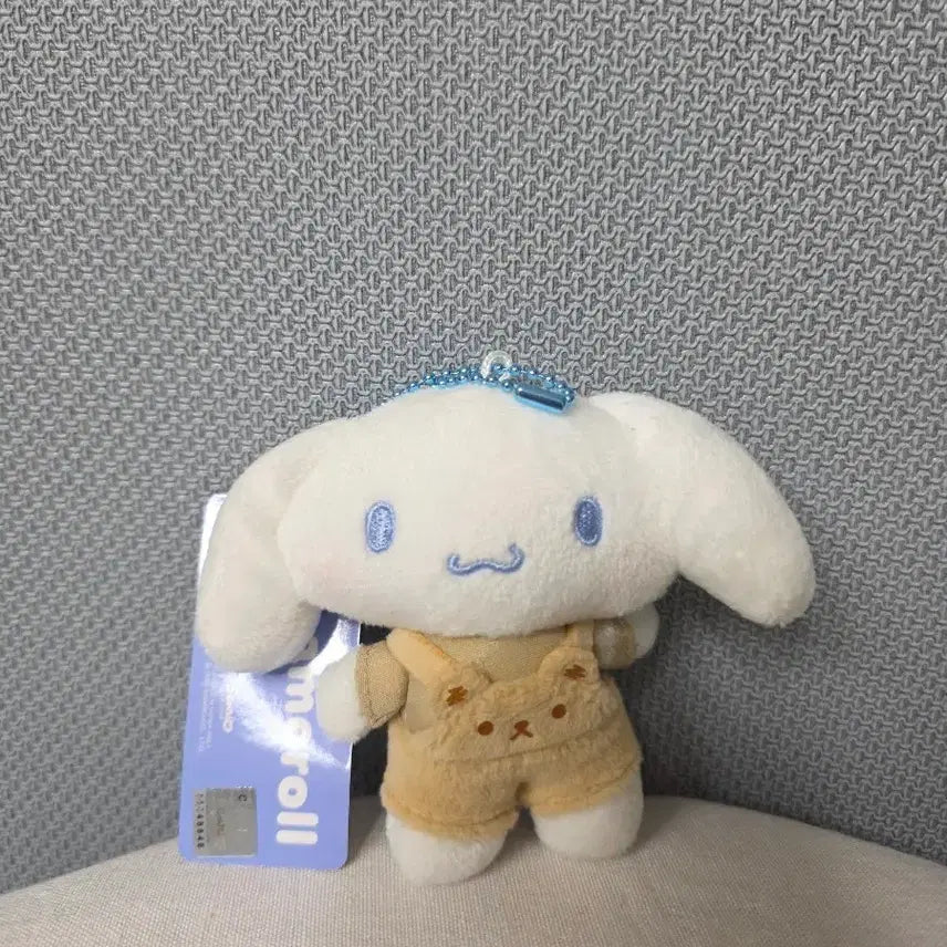 [BUNJANG] Sanrio Cinnamoroll Overalls Doll Keychain 10cm New / 정품)산리오 시나모롤 멜빵 인형 키링 10cm 새상품