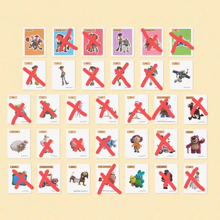 [BUNJANG] Starbucks Toy Story Sealed Mini Sticker Collection / (미개봉)스타벅스 토이스토리 띠부씰 스티커