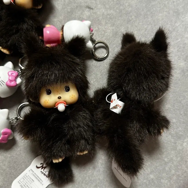 [BUNJANG] Monchhichi Kitty Monchhichi Plush Keychain / 베이비 몬치치인형 키링 키티몬치치