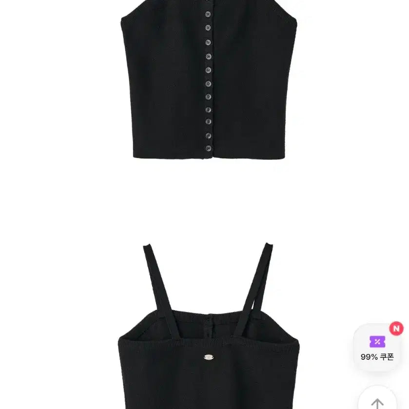 [BUNJANG] S General Idea Button-Up Knit Bustier / 하객룩 미사용 s제너럴아이디어 버튼업 니트 뷔스티에