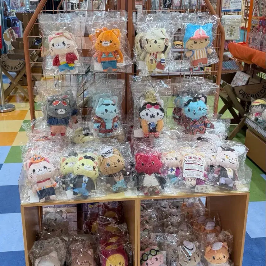 [BUNJANG] One Piece Luffy, Sanji, Ace WithCat Mascot Keyring / 원피스샵 루피 상디 에이스 위드캣 마스코트 키링 네코누이