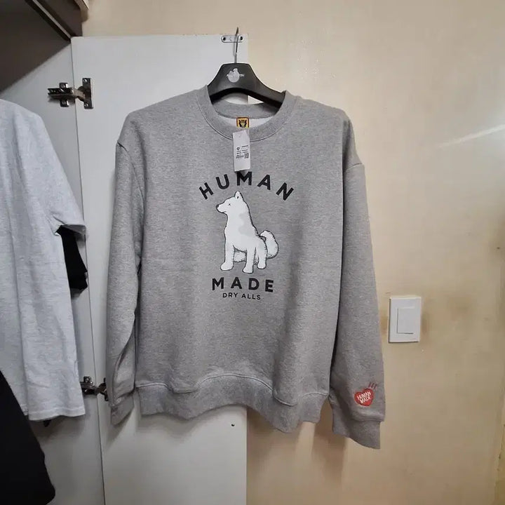 [BUNJANG] Human Made Dog Graphic Crewneck Sweatshirt Heather Grey XXL / HUMAN MADE 강아지 맨투맨 티셔츠 회색 XXL 새상품