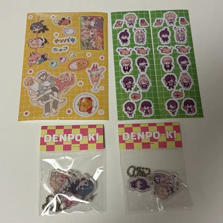 [BUNJANG] Chainsaw Man Denpaki Sticker Acrylic Keyring / 아무님 체인소맨 덴파키 스티커 아크릴 키링