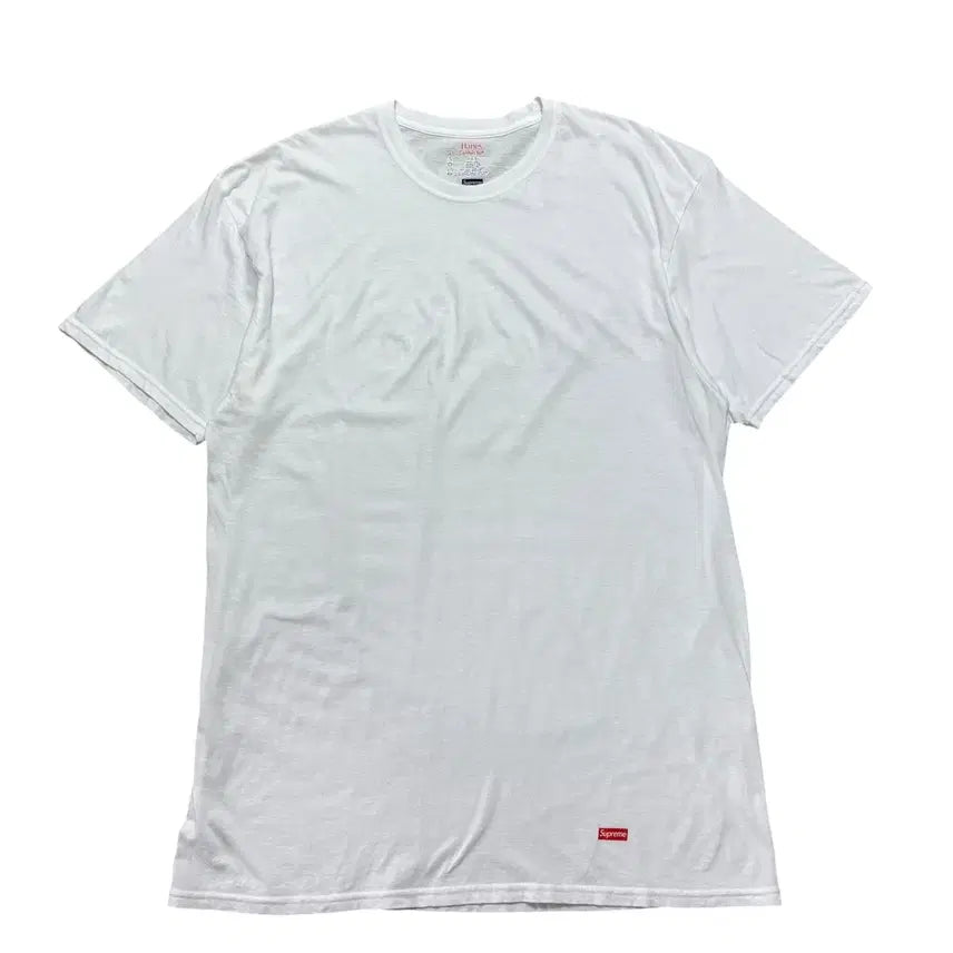 [BUNJANG] Supreme x Haynes White T-Shirt / 슈프림 헤인즈 흰색 반팔 티셔츠