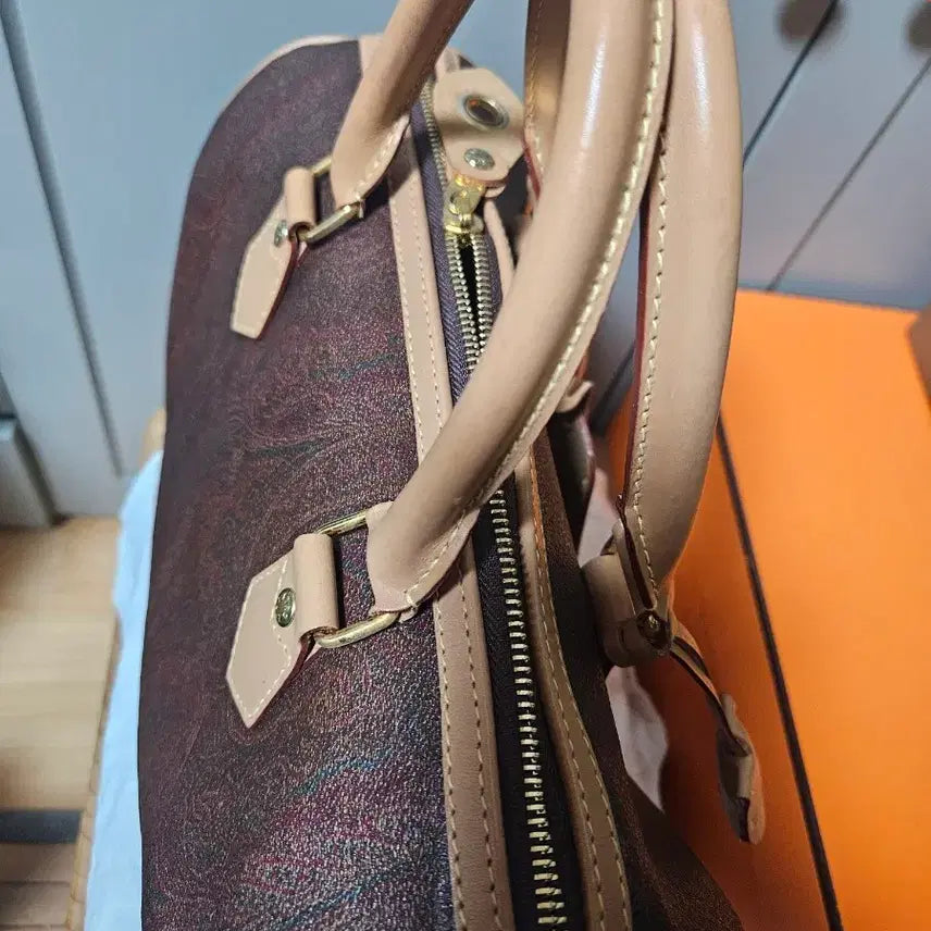 [BUNJANG] Etro Paisley Boston Bag Brown / 에트로 페이즐리 보스턴백 브라운