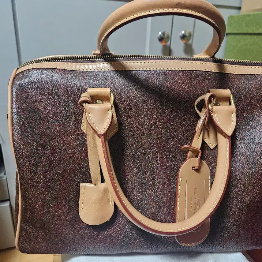 [BUNJANG] Etro Paisley Boston Bag Brown / 에트로 페이즐리 보스턴백 브라운