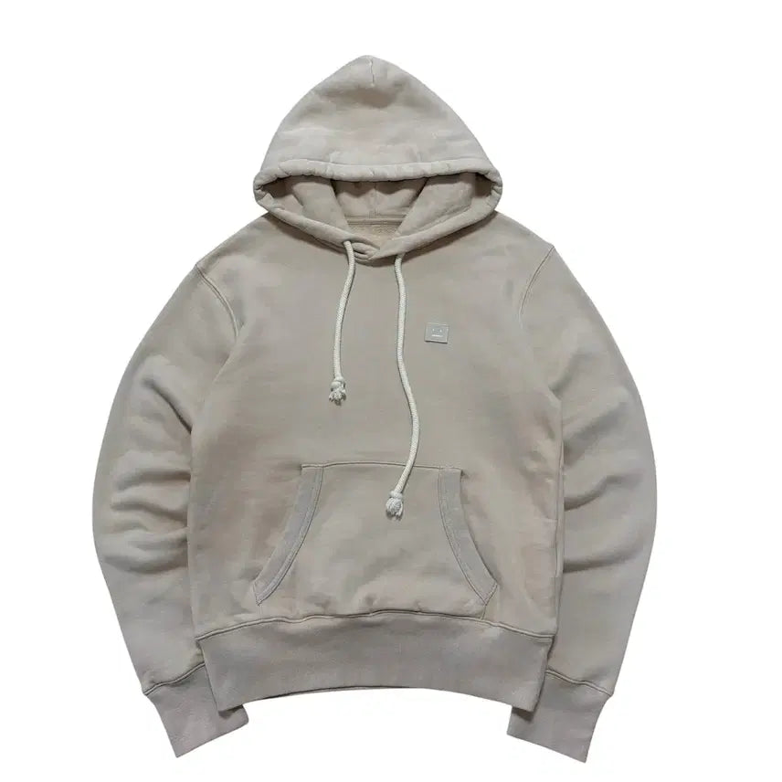 [BUNJANG] Acne Studios Face Logo Hoodie Pale Beige S / 아크네 스튜디오 페일 베이지 후드티