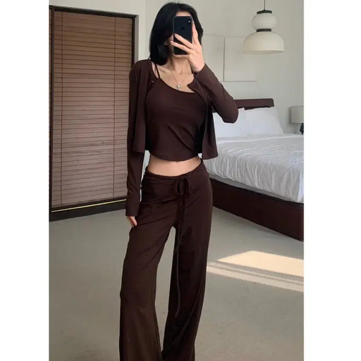 [BUNJANG] DoWeeSee Mellow Pants (Brown/Grey) / 멜로우팬츠 브라운/그레이 두위씨