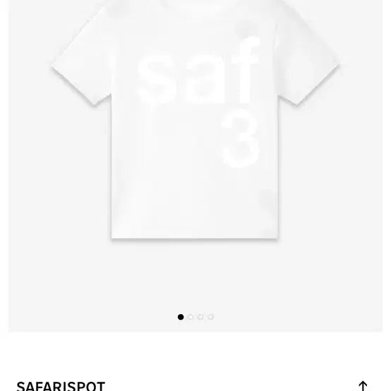 [BUNJANG] Safari Spot Basic Tee White T-Shirt / 사파리스팟 베이직 티 화이트1/2 BASIC SAFARI TEE WHIT