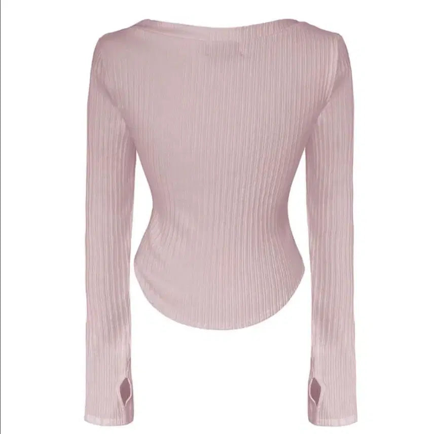 [BUNJANG] Please No Follow Bunny Top Pink Long Sleeve / 플리즈노팔로우 플노팔 버니탑 핑크 롱슬리브