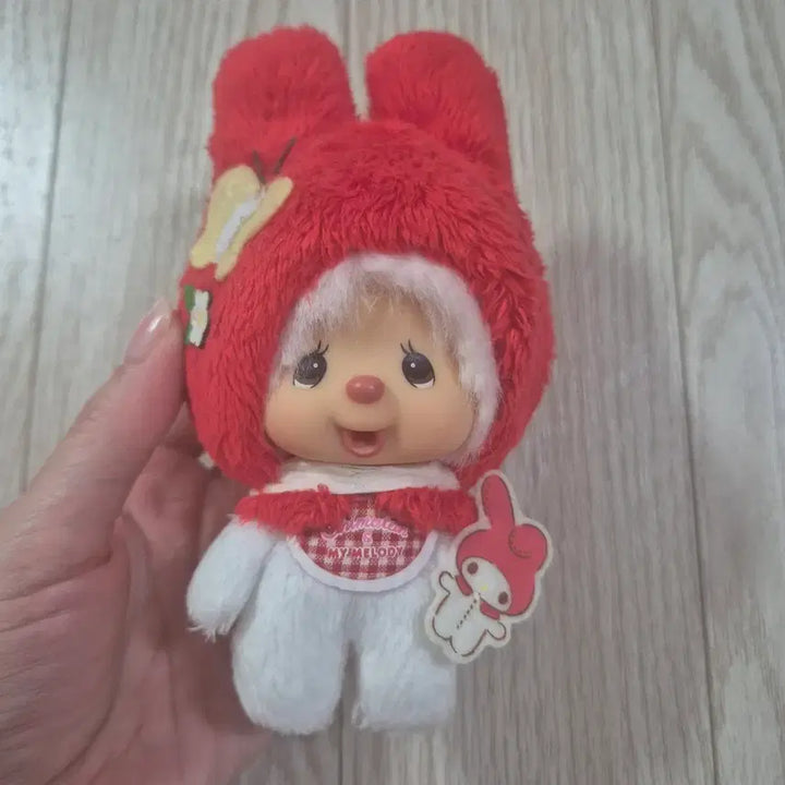 [BUNJANG] Monchhichi Red My Melody Collaboration Plush / 빨간마이멜로디 몬치치
