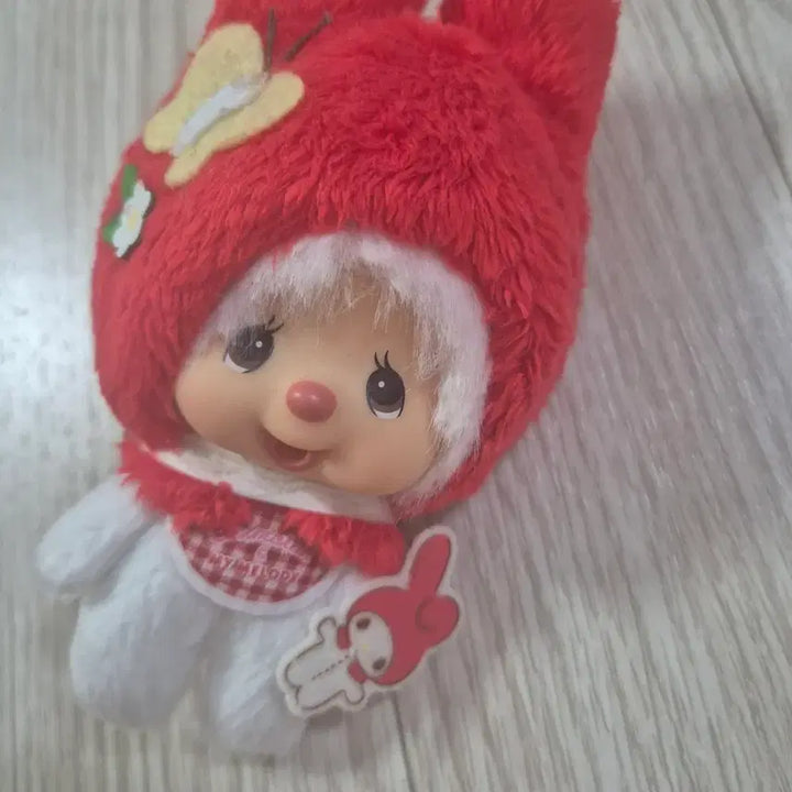 [BUNJANG] Monchhichi Red My Melody Collaboration Plush / 빨간마이멜로디 몬치치