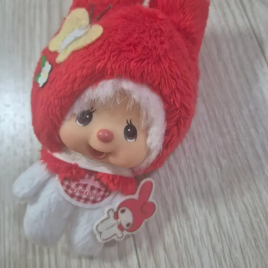 [BUNJANG] Monchhichi Red My Melody Collaboration Plush / 빨간마이멜로디 몬치치