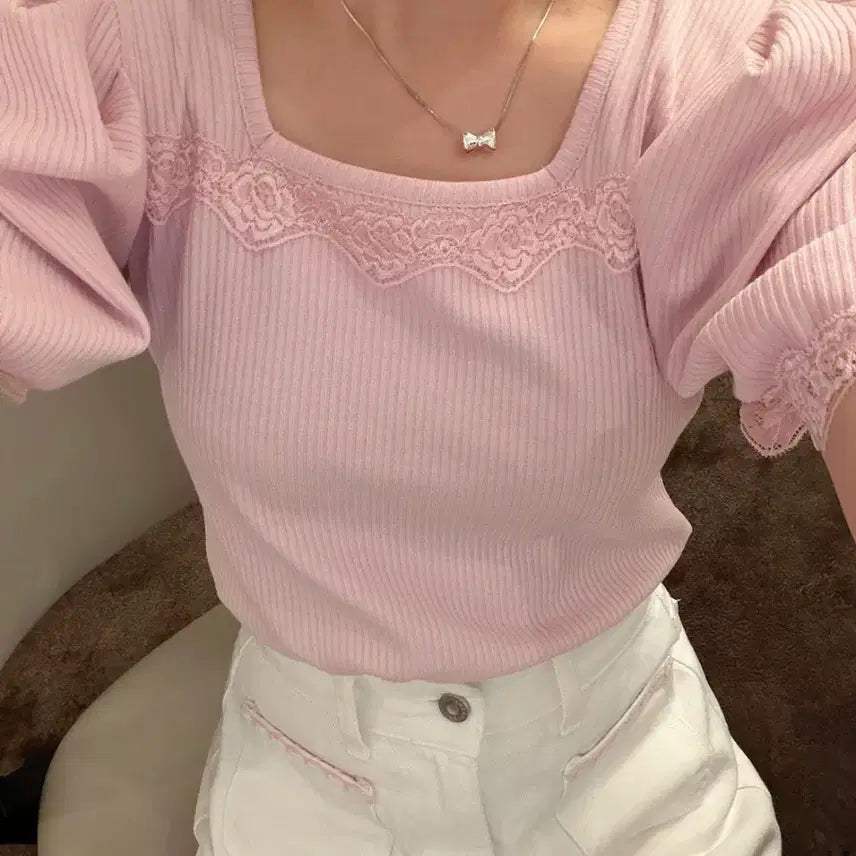 [BUNJANG] Byccini Roro Square Short-Sleeve T-shirt Pink / 바이씨니 제작 로로스퀘어반팔티 핑크
