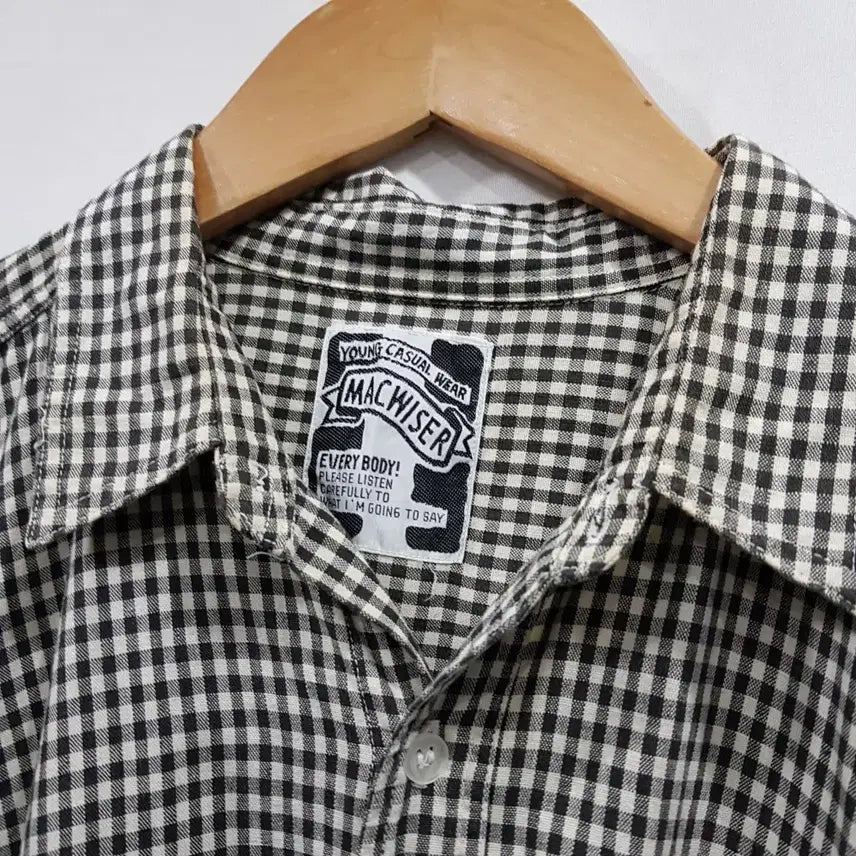 [BUNJANG] Vintage Check Pattern Loose Fit Long Sleeve Shirt Dress / 빈티지 체크 패턴 루즈핏 박시 긴팔 셔츠 롱 원피스 여F Q544