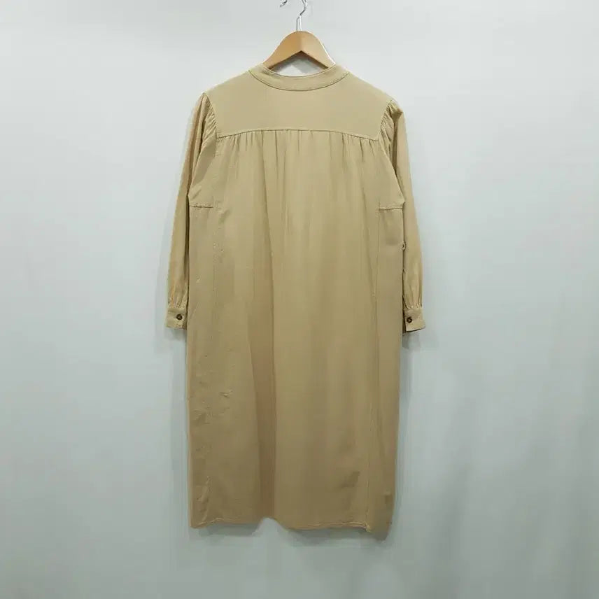 [BUNJANG] 빈티지 브이넥 9부 긴팔 셔츠 롱 원피스 여L Q549 / 빈티지 브이넥 9부 긴팔 셔츠 롱 원피스 여L Q549