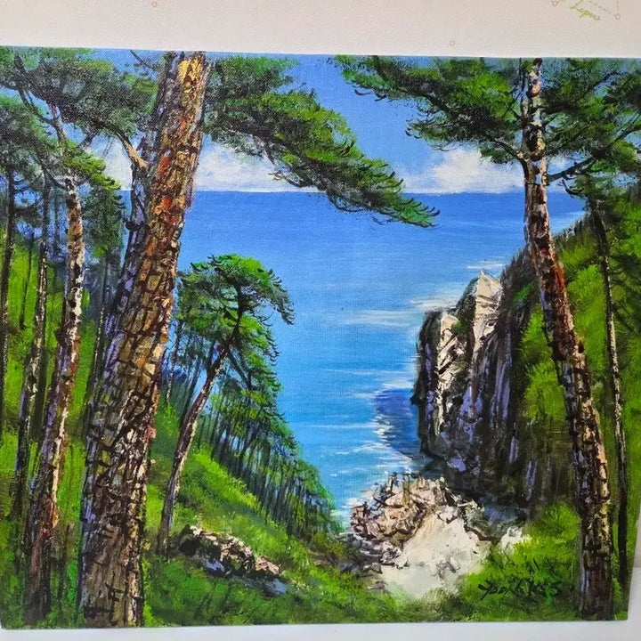[BUNJANG] Yoon Kyung Sik Master "Seascape" Oil Painting / 윤경식 화백 바다 풍경 유화