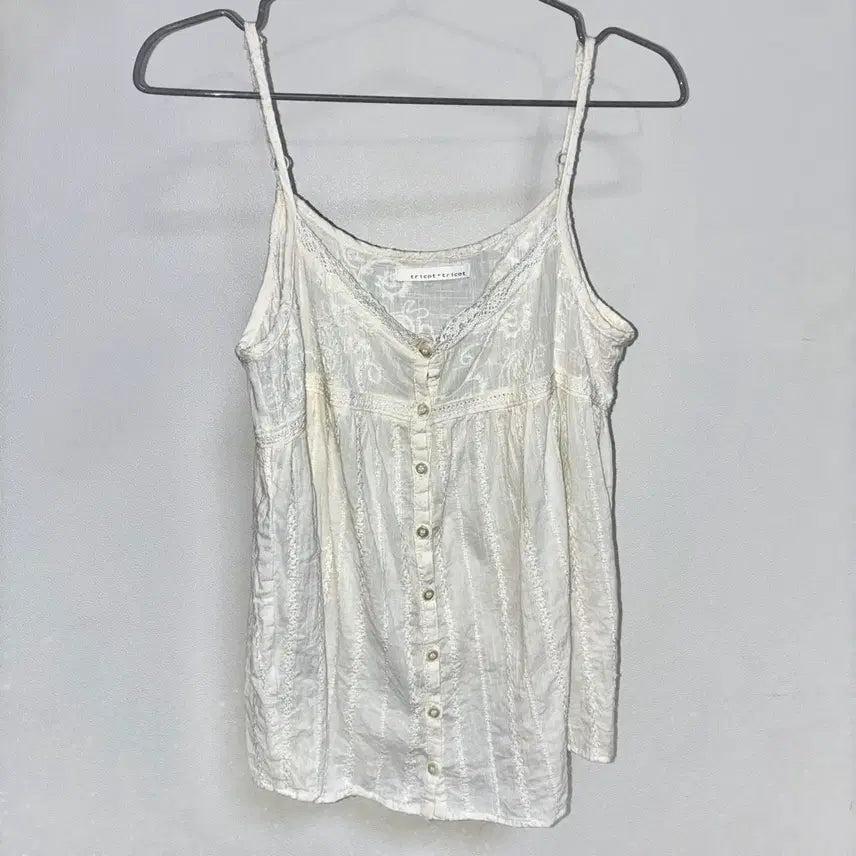 [SOLD OUT] tricot tricot 일본 빈티지 모리걸 레이스 나시 블라우스