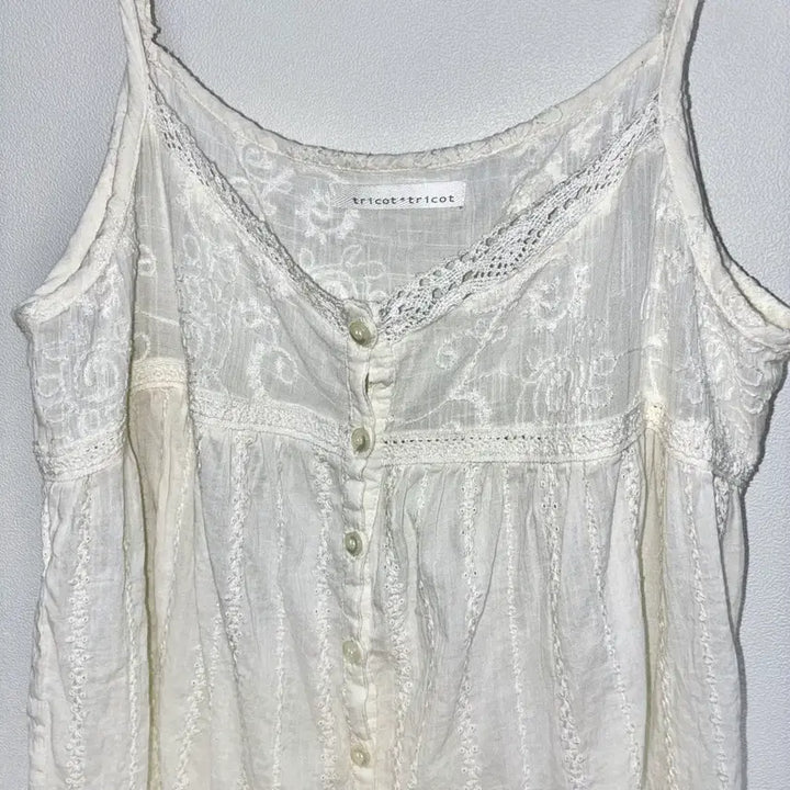 [SOLD OUT] tricot tricot 일본 빈티지 모리걸 레이스 나시 블라우스