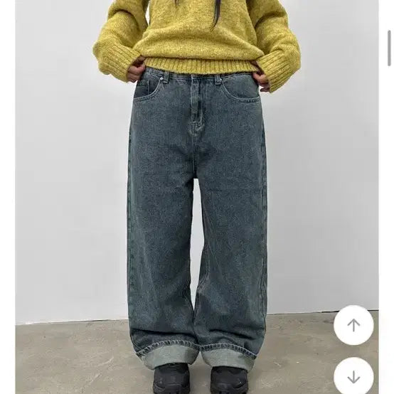 [BUNJANG] Black Up Carina Bijou Wide Pants Black M / 블랙업 카리넛 비죠 와이드팬츠 블랙 M