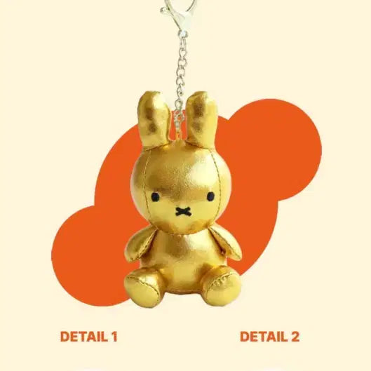 [BUNJANG] Miffy Gold Plush Keychain / 미사용정품) 골드 미피 인형 키링