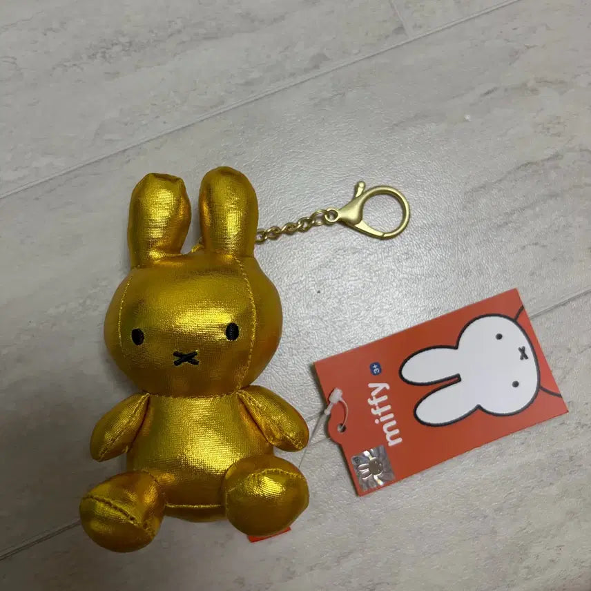 [BUNJANG] Miffy Gold Plush Keychain / 미사용정품) 골드 미피 인형 키링