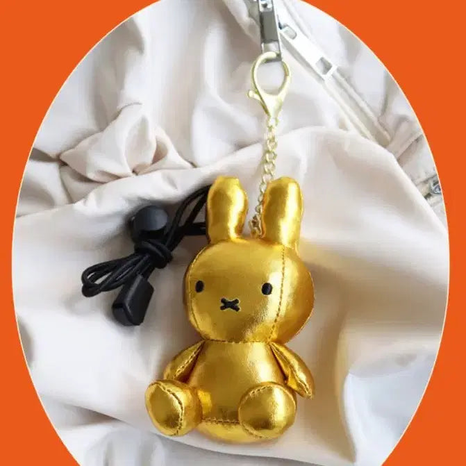 [BUNJANG] Miffy Gold Plush Keychain / 미사용정품) 골드 미피 인형 키링