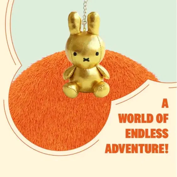 [BUNJANG] Miffy Gold Plush Keychain / 미사용정품) 골드 미피 인형 키링