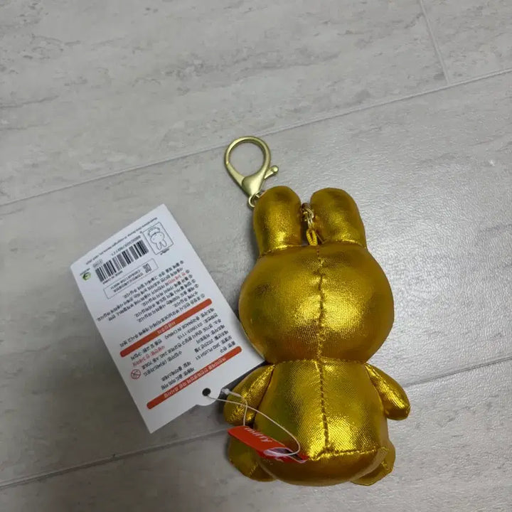 [BUNJANG] Miffy Gold Plush Keychain / 미사용정품) 골드 미피 인형 키링