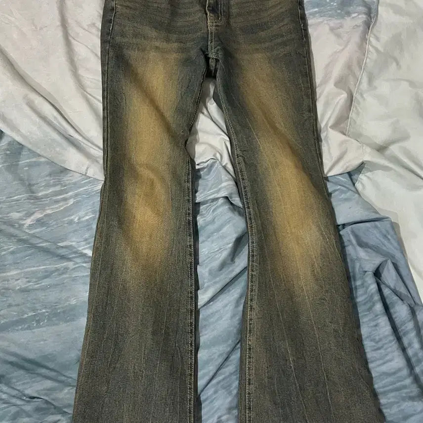[BUNJANG] Vintage Washed Y2K Bootcut Denim Jeans / 빈티지 감성 워싱 y2k 부츠컷 데님 청바지