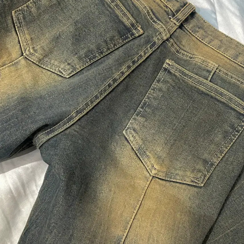 [BUNJANG] Vintage Washed Y2K Bootcut Denim Jeans / 빈티지 감성 워싱 y2k 부츠컷 데님 청바지