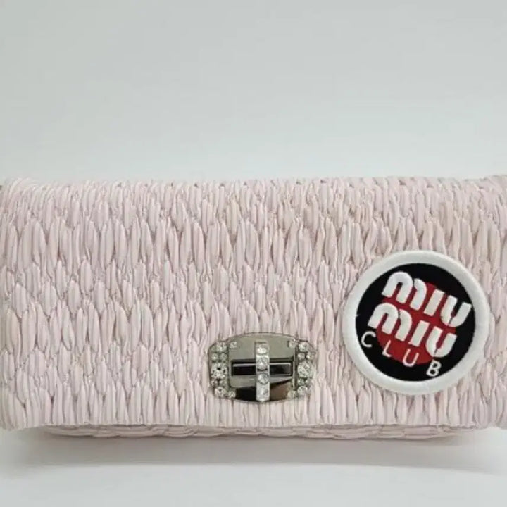 [BUNJANG] Miu Miu Fabric Crystal Shoulder Bag / 미우미우 패브릭 크리스탈 숄더백