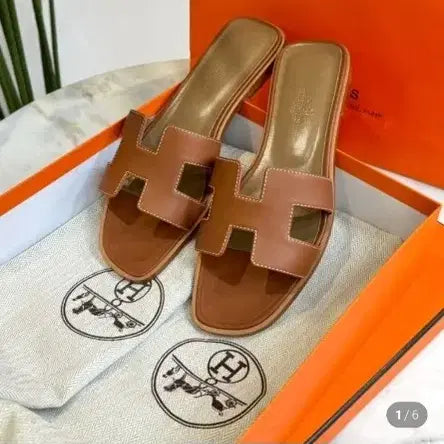 [BUNJANG] Hermes Oran Sandals Brown Women&