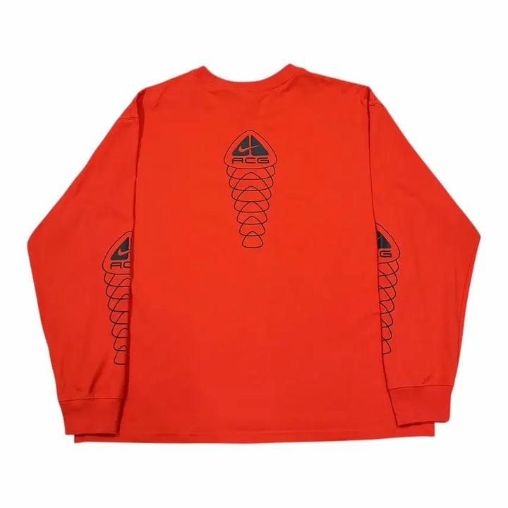[BUNJANG] Nike ACG Seasonal Longsleeve T-shirt / 나이키 NRG ACG 시즈널 렁스 롱슬리브 피칸테 레드 2XL