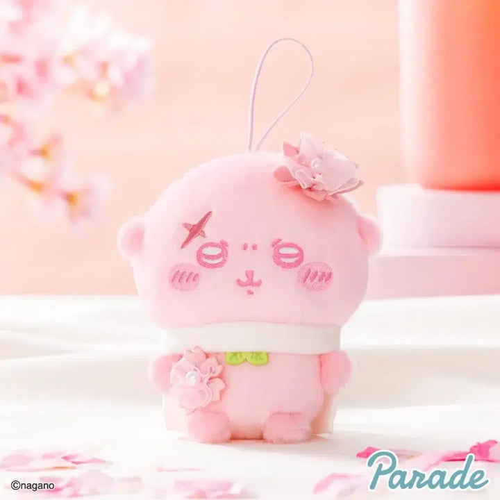 [BUNJANG] Chiikawa Sakura Racco Mascot Plush / 치이카와 벚꽃 랏코 마스코트