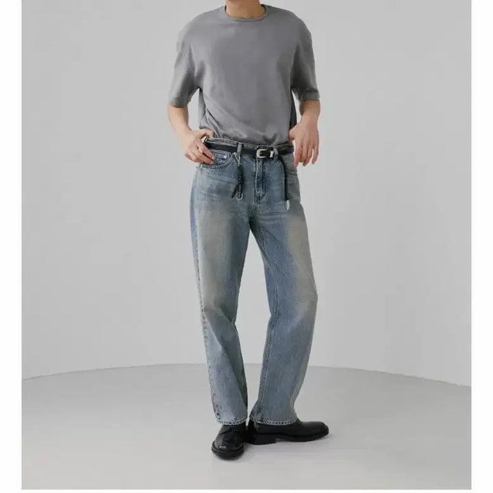[BUNJANG] Branded 1899 Instant Denim Wide Straight Fit Jeans / 브랜디드 인스턴트데님 1899 빈티지중청컬러