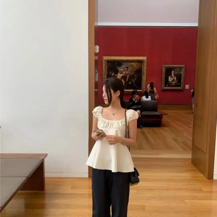 [SOLD OUT] 페이보릿띵스 wave rosy blouse lemon(새 상품)