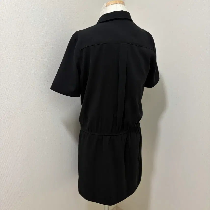 [BUNJANG] Eland Black Short Sleeve Shirt Dress / 이랜드 블랙 반팔 셔츠 원피스