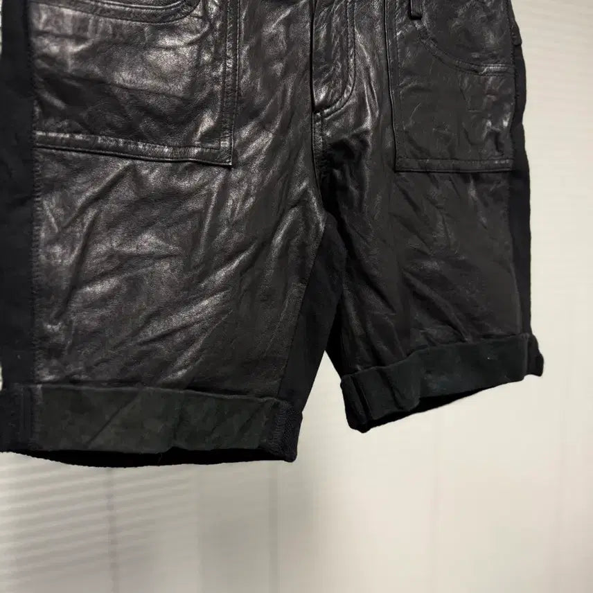 [BUNJANG] radiate Lambskin Panel Shorts / radiate 램스킨 패널 쇼츠