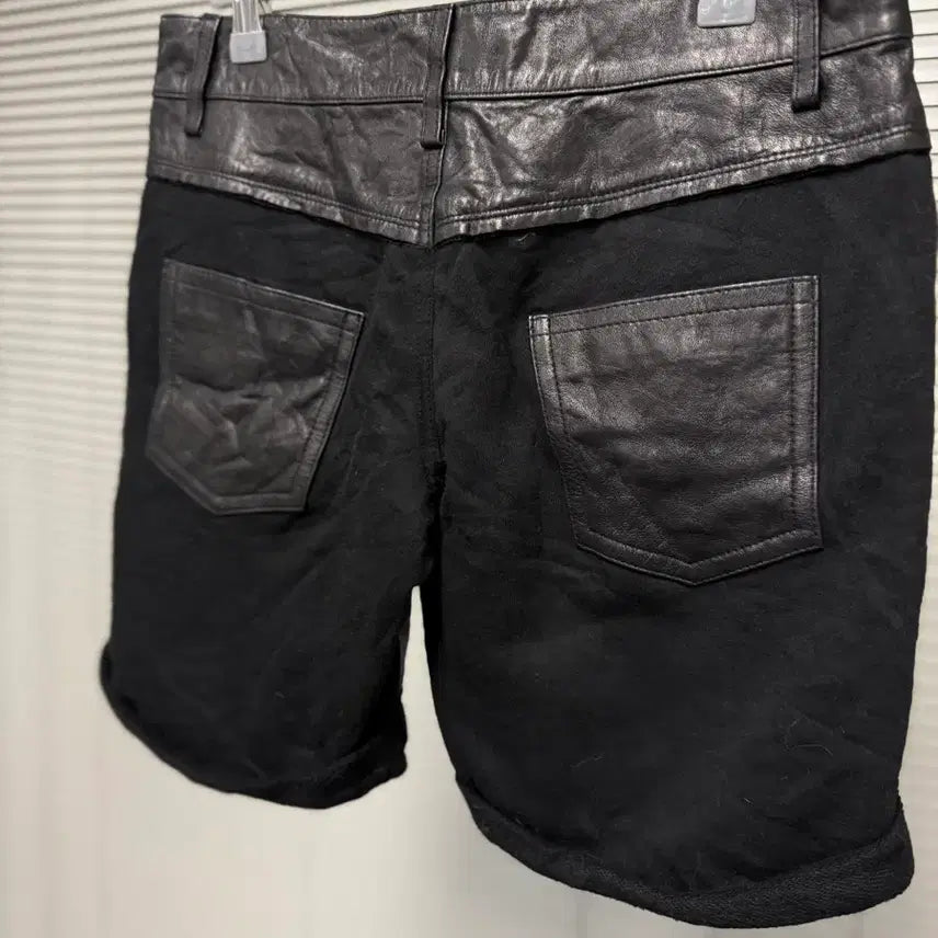 [BUNJANG] radiate Lambskin Panel Shorts / radiate 램스킨 패널 쇼츠