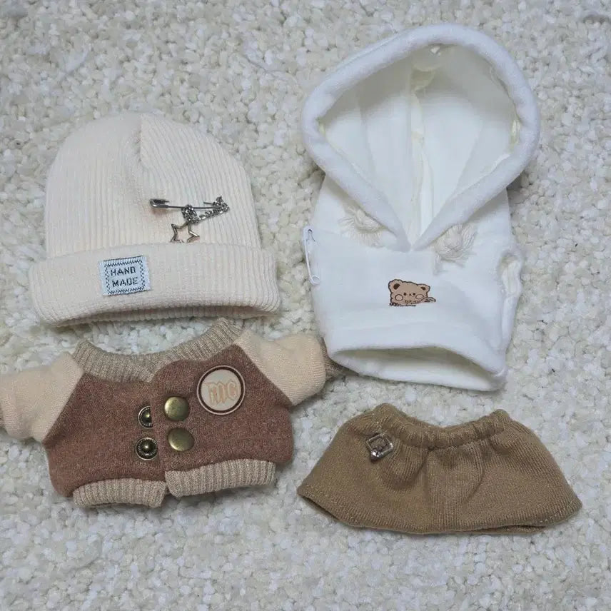 [SOLD OUT] 10cm인형옷 베이지컬러 캐주얼 세트